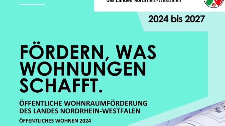 Deckblatt der Wohnraumförderbestimmungen in Nordrhein-Westfalen 2024